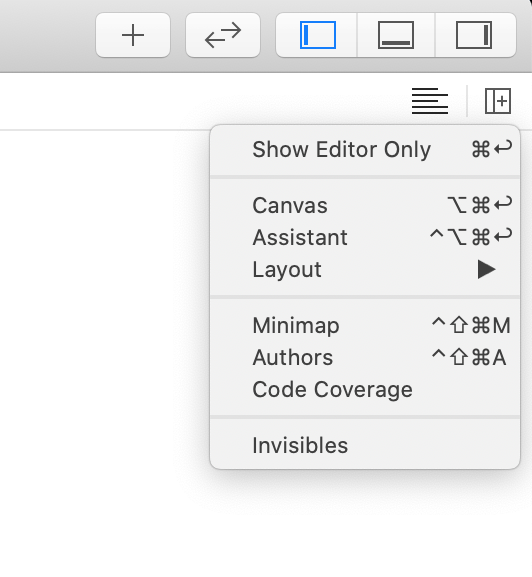 bringing out the Xcode preview canvas