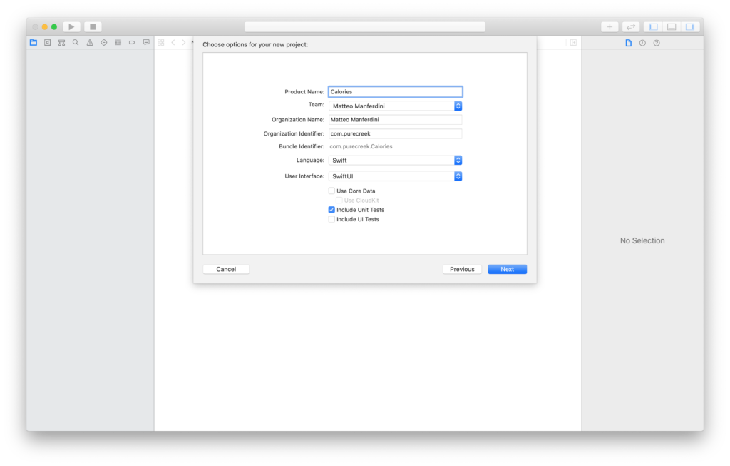 Creating a new Xcode project with unit testing enabled