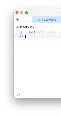 The editor gutter in an Xcode playground